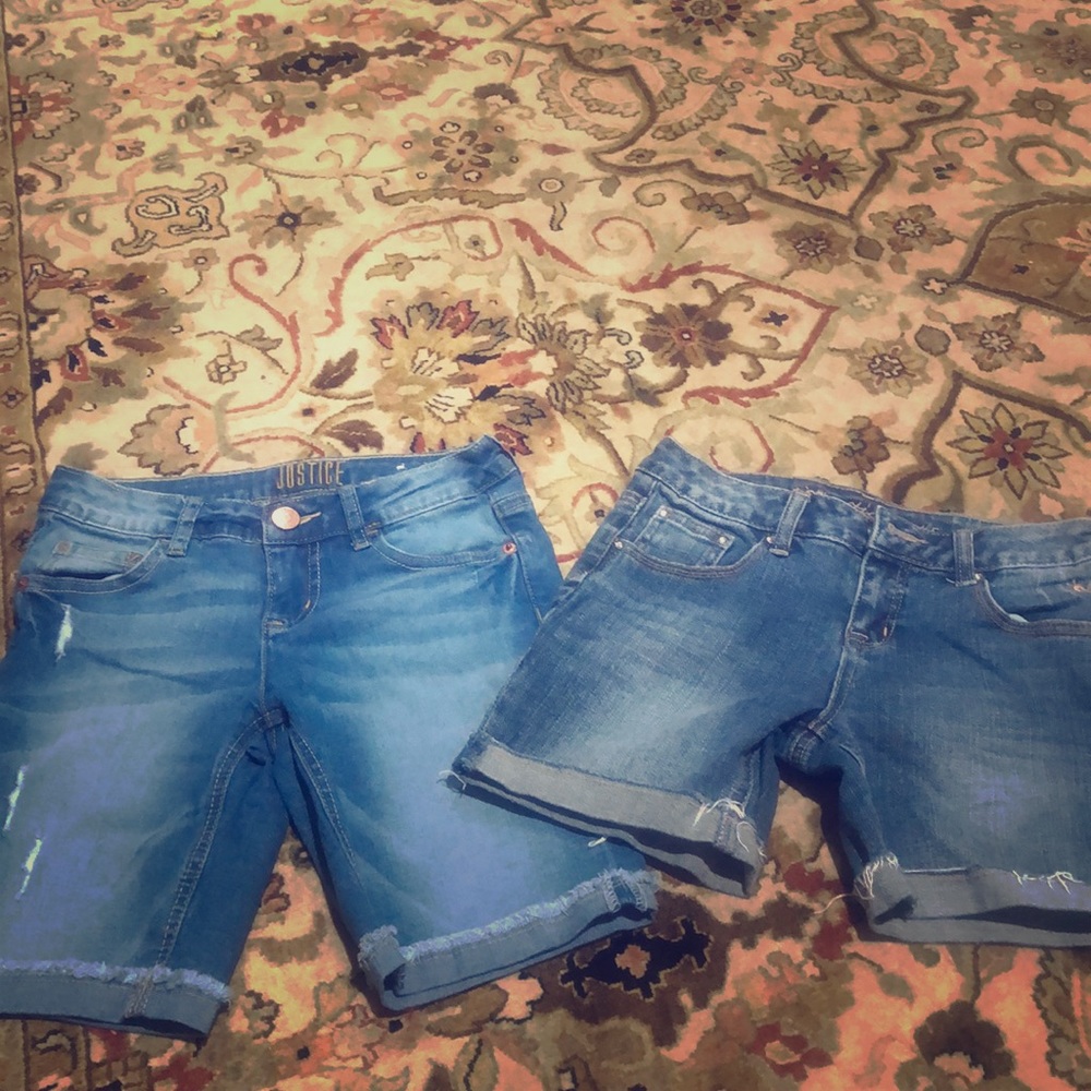 Justice denim shorts